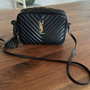 Black Chevron Crossbody Bag